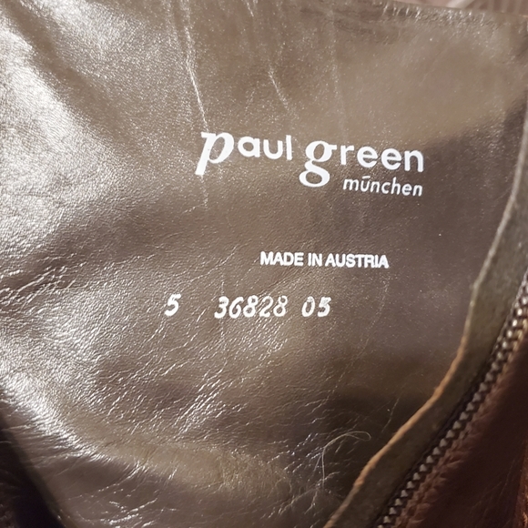 Paul Green Brown Leather Zip-up Boots - Picture 3 of 9